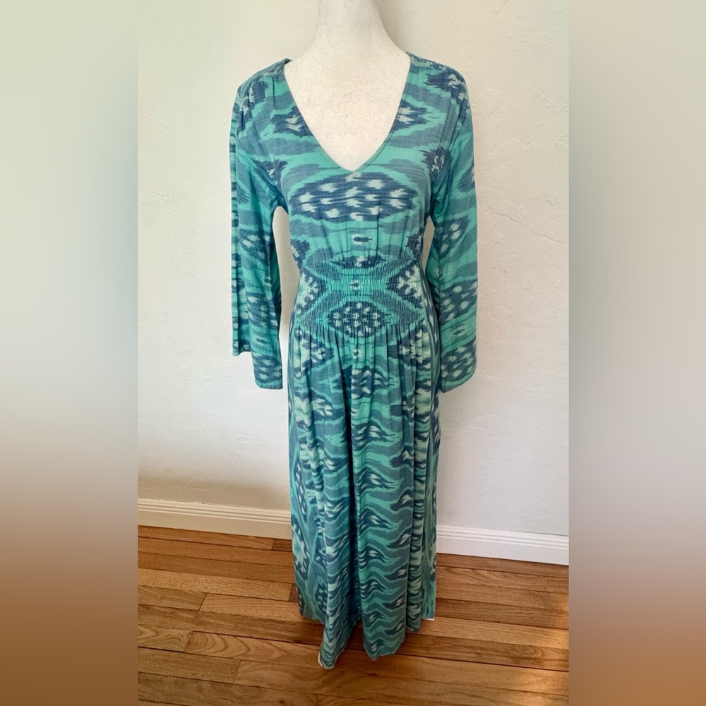 Calypso St. Barth Blue Bell Sleeve Sundress